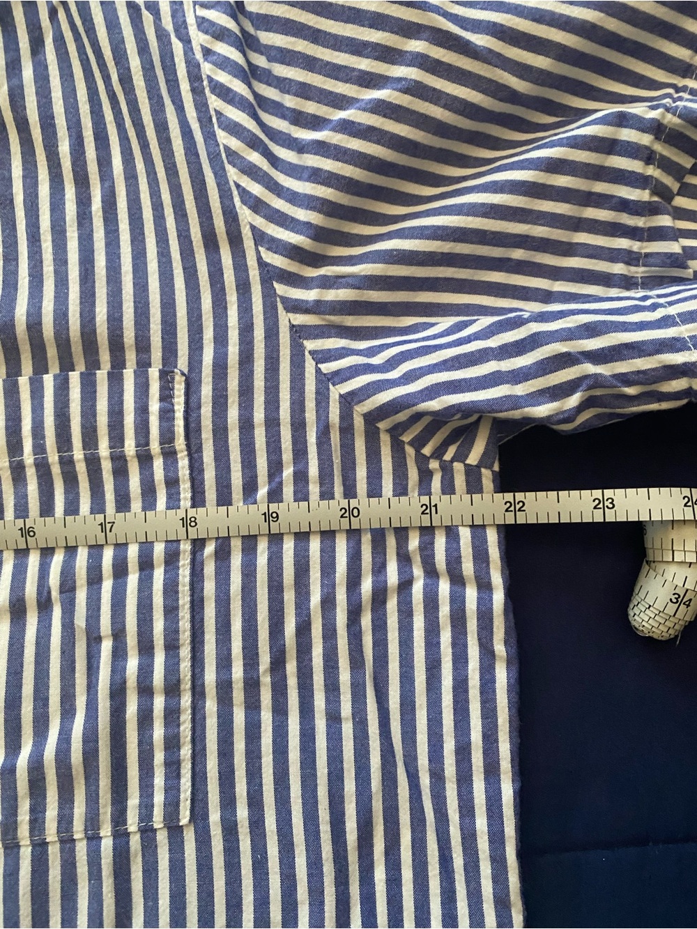 100% Cotton Blue & White Stripe Pajama Set - Picture 7 of 10